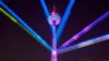 Telekom-Turm Köln leuchtet in bunten Farben
