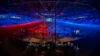 Red Bull League of its own, Halle in rotes und blaues Licht geteilt
