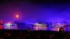 Panorama Linz, bunt beleuchtet