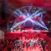 Eröffnungsfeier Special Olympics, rote Beleuchtung