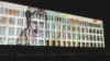 Projektion auf Fassade des Humboldt Forums