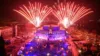 Semper Openair Ball, Feuerwerk, rote Beleuchtung