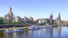 Panorama von Dresden, Elbe im Vordergrund