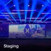 Staging, große Leinwand mit Bühne